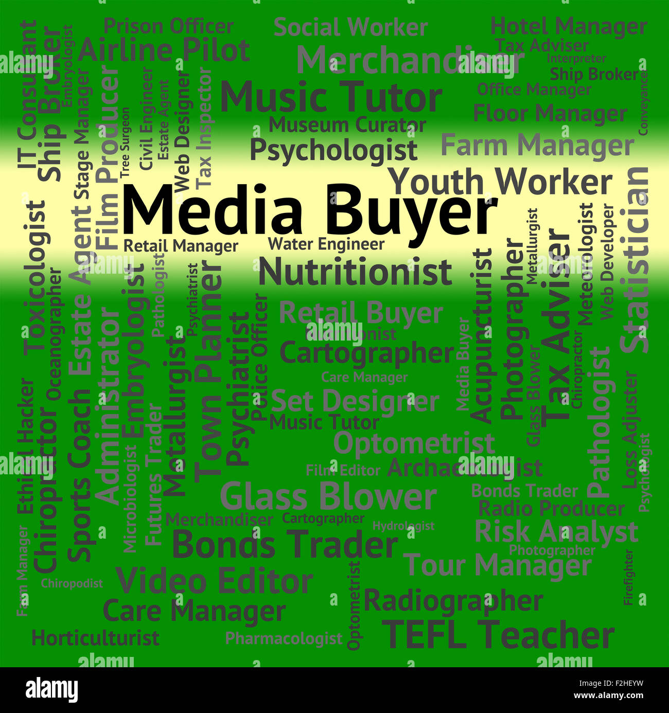 Media Buyer Indicating Trade Career And Hiring Stock Photo Alamy