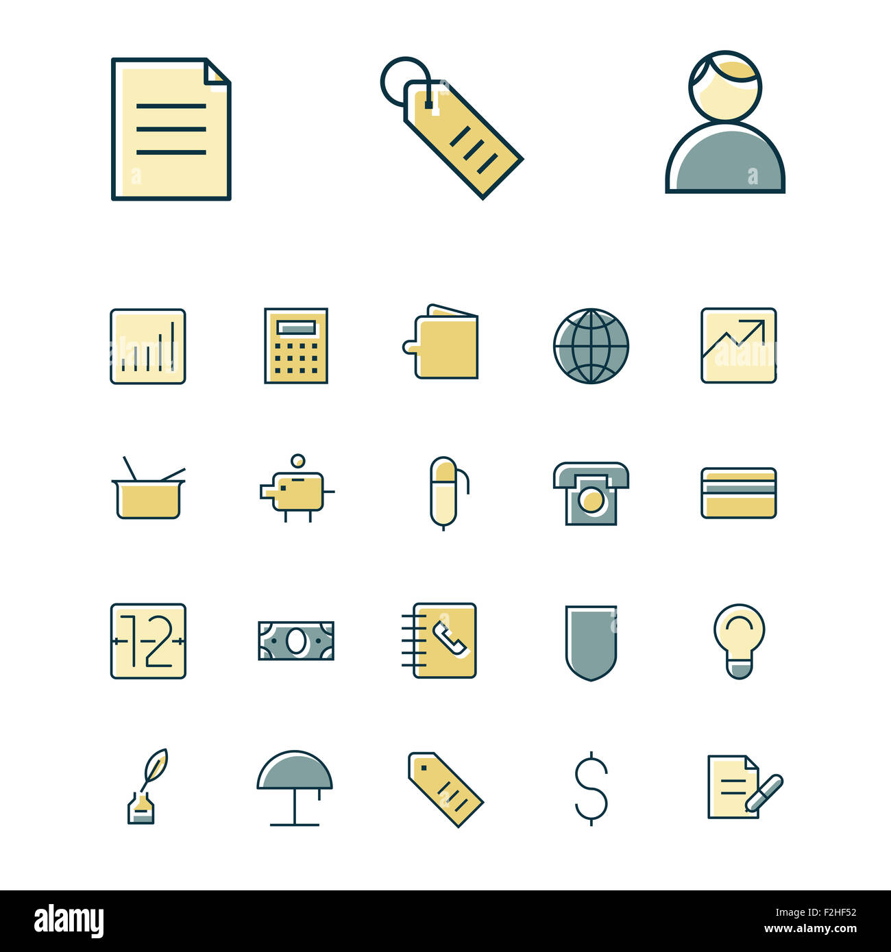 Thin line icons for business, finance and banking Stock Photo - Alamy