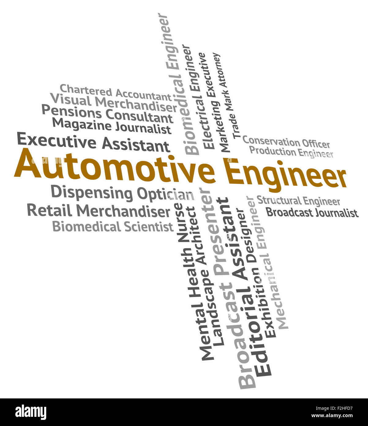 Automotive Engineer Meaning Motor Position And Mechanics Stock Photo
