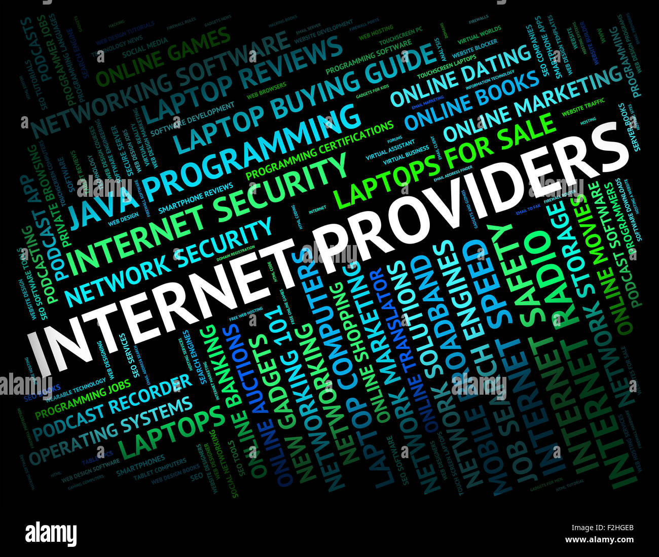Internet Providers Representing World Wide Web And Website Stock Photo