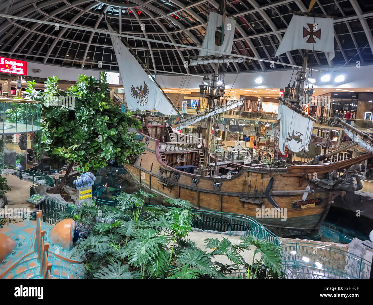 Interior of West Edmonton Mall in Alberta, Canada. Stock Photo