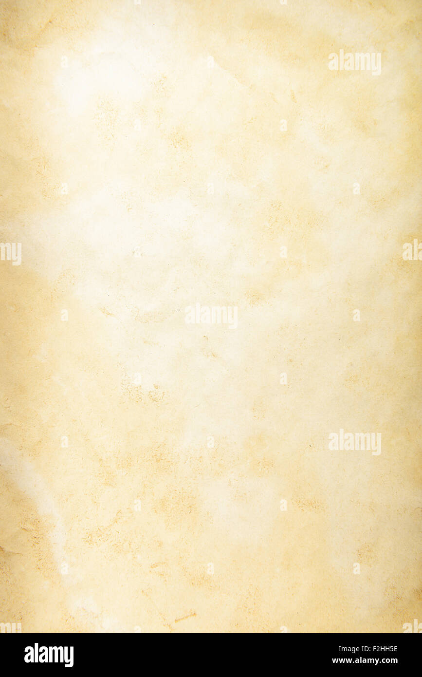 old yellow paper background. vintage book page texture, space for text,  template for design Stock Photo