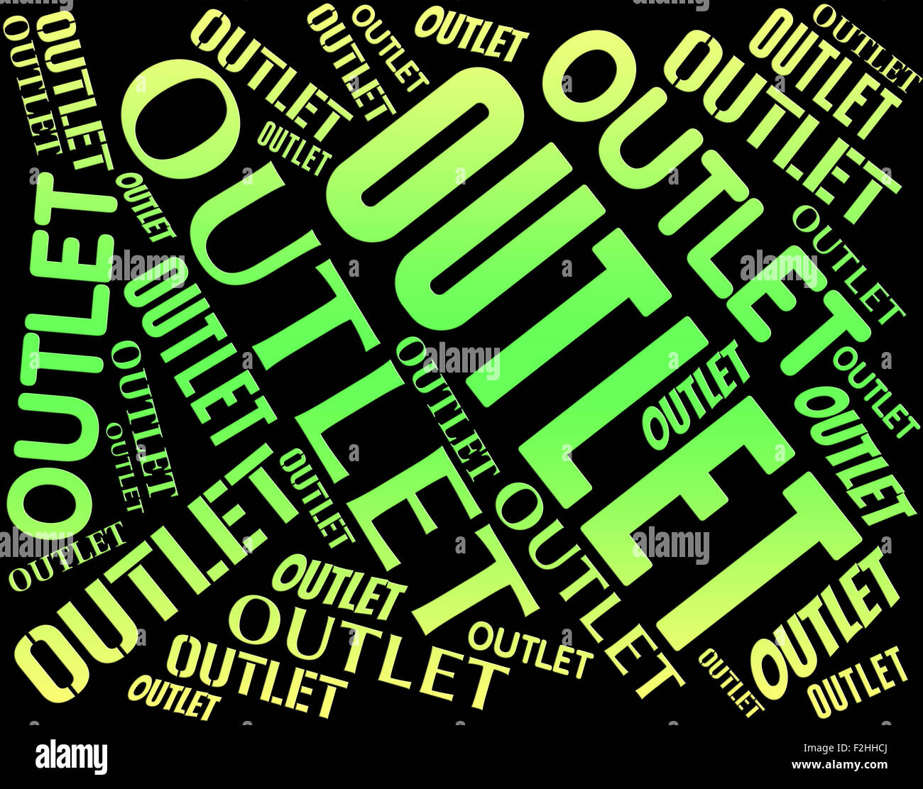 Outlet Word Indicating Clearance Sales And Save Stock Photo Alamy