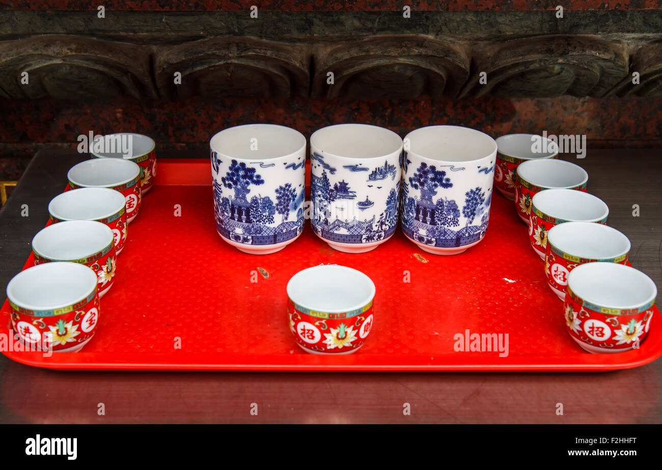 Chinese tea cups style Stock Photo Alamy