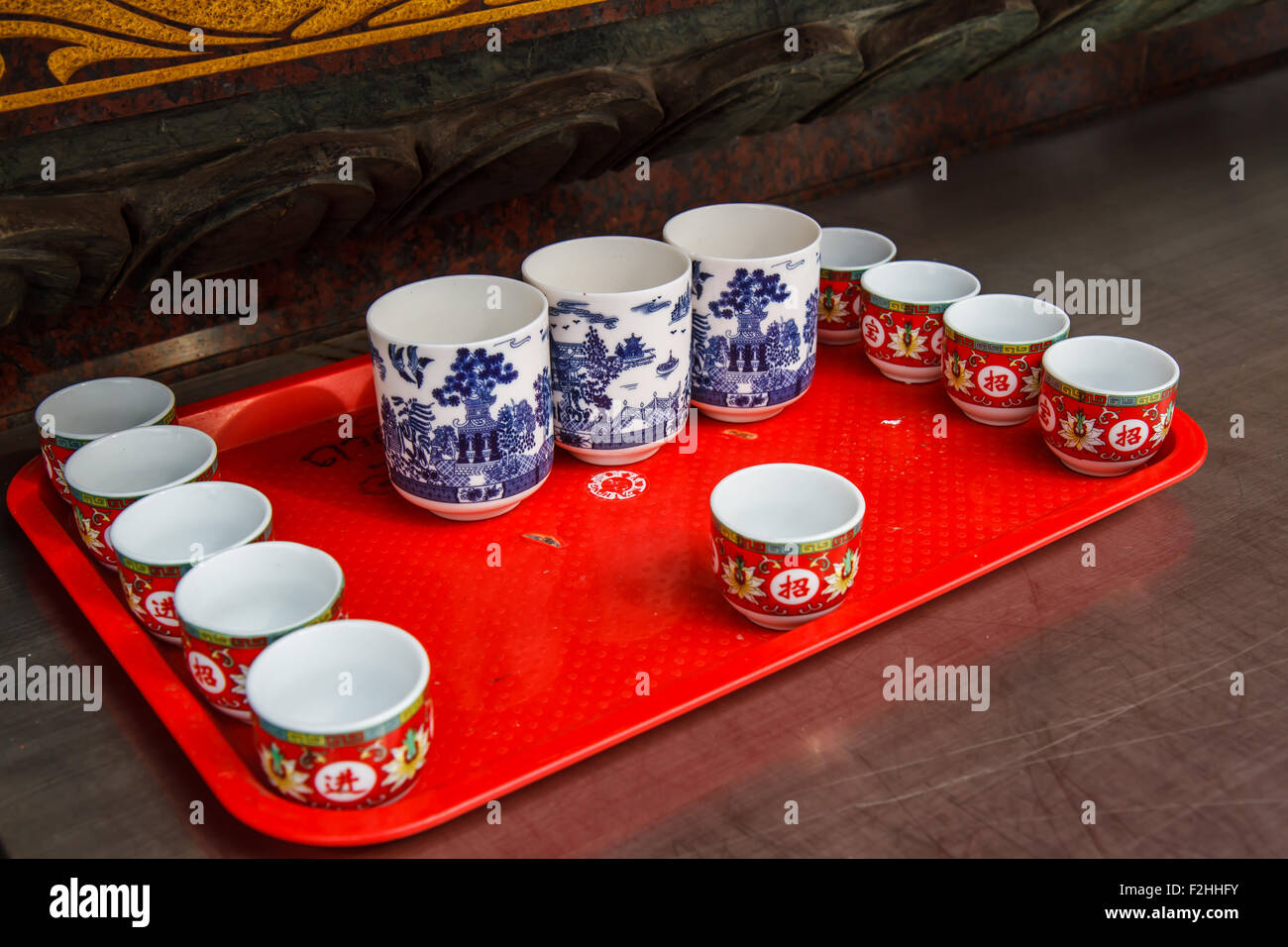 Chinese tea cups style Stock Photo Alamy