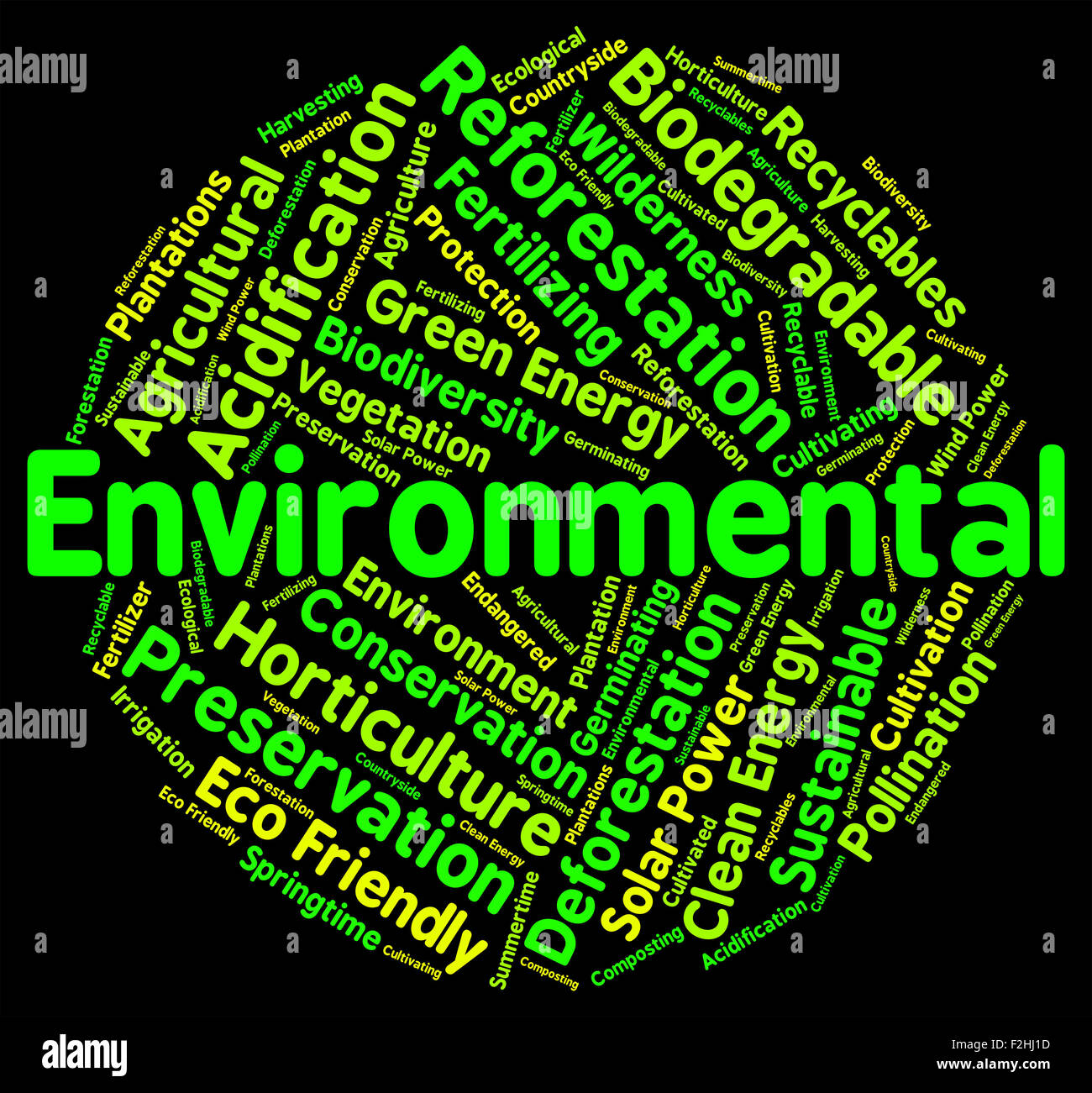 Environmental Word Representing Eco Friendly And Green Stock Photo Alamy