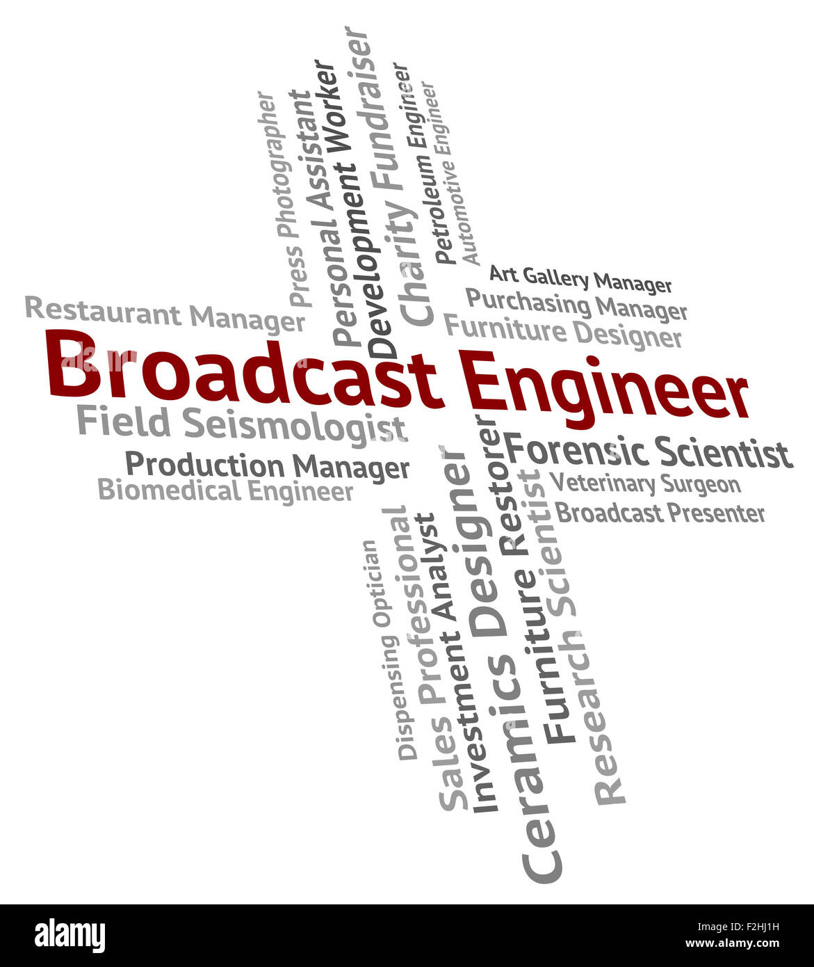 Broadcast Engineer Indicating Proclaim Occupation And Transmission