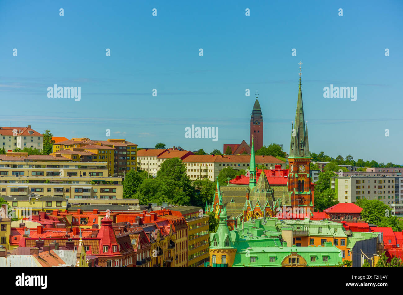 High angle view of downtown Gothenburg Stock Photo - Alamy