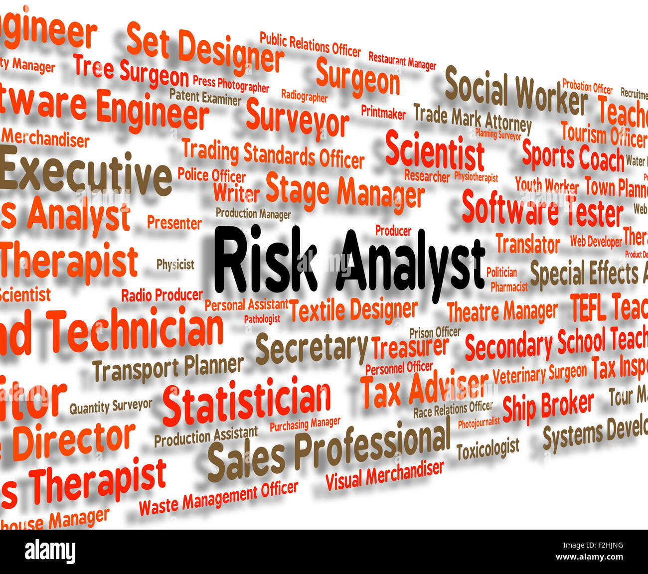 Risk Analyst Meaning Hazard Insecure And Text Stock Photo