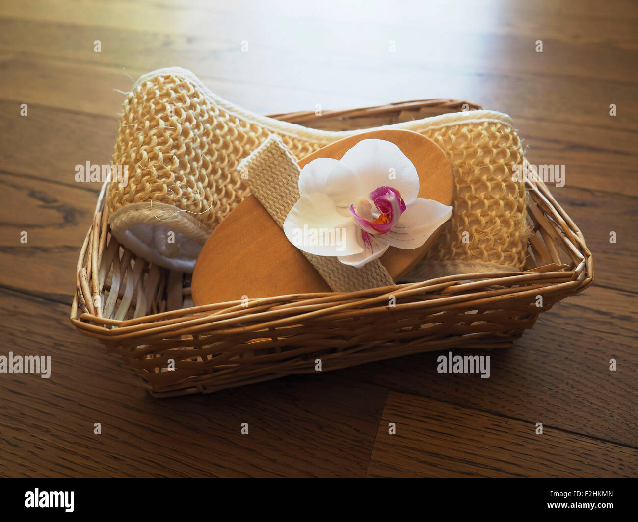 Spa treatment set Stock Photo