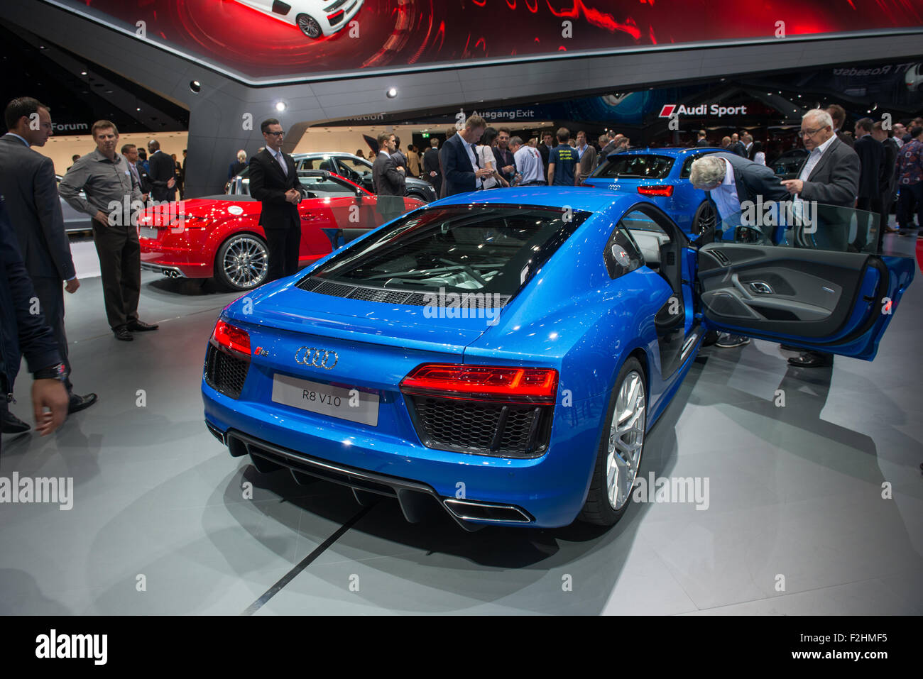 Frankfurt International Motor Show Iaa 2015 Audi R8 V10 Stock Photo Alamy