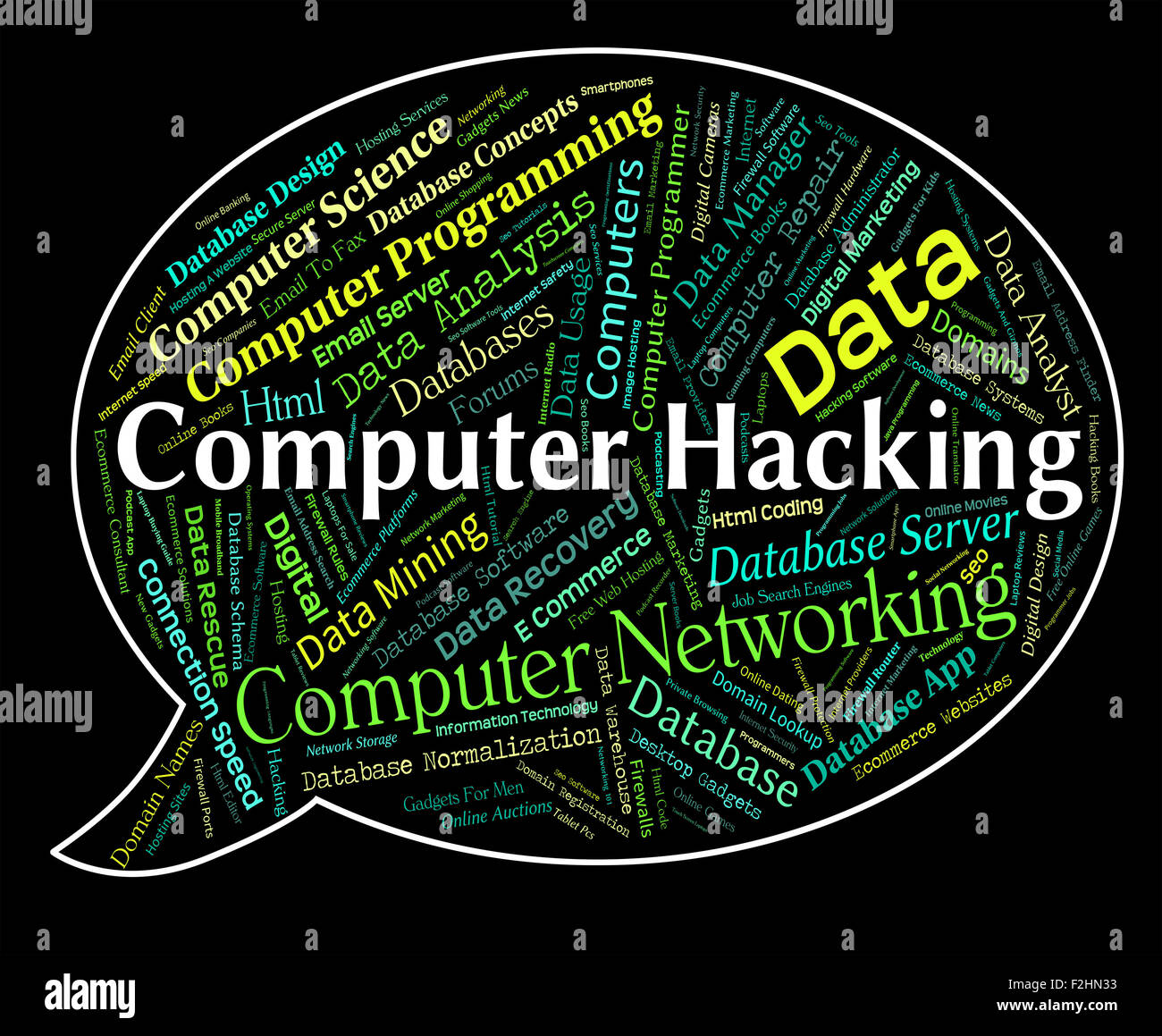 Computer Hacking Meaning Communication Vulnerable And Crime Stock Photo