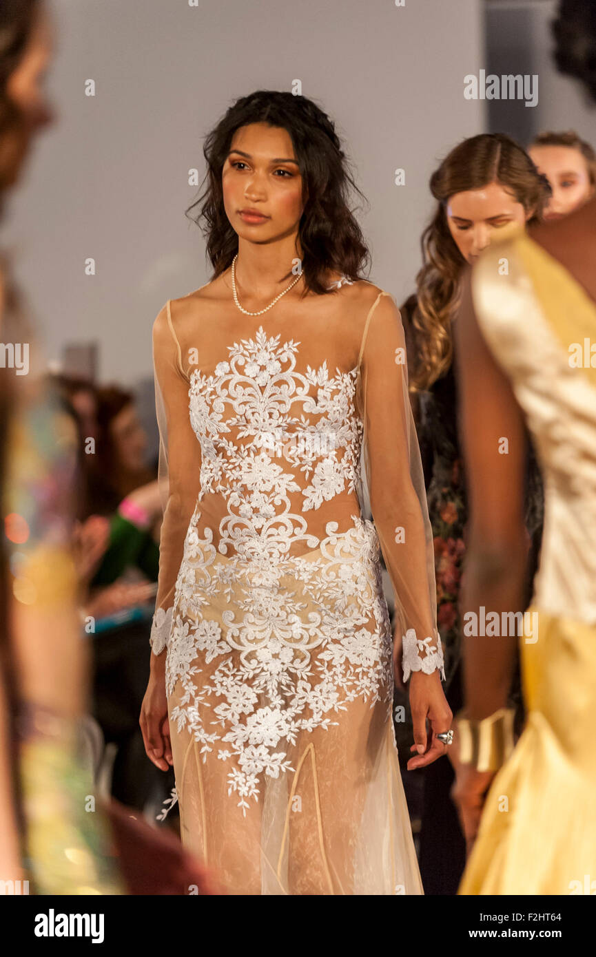 London, UK. 19 September 2015. Models wears a look by the designer I Love Four Seasons at Fashion Finest's London Fashion Week SS16 show in Covent Garden. Credit:  Stephen Chung/Alamy Live News Stock Photo