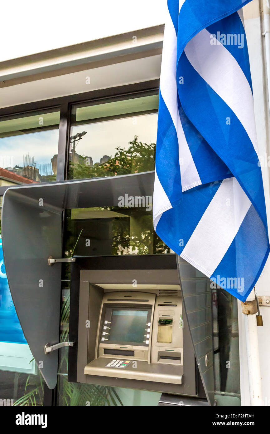 Greek bank atm hi-res stock photography and images - Alamy