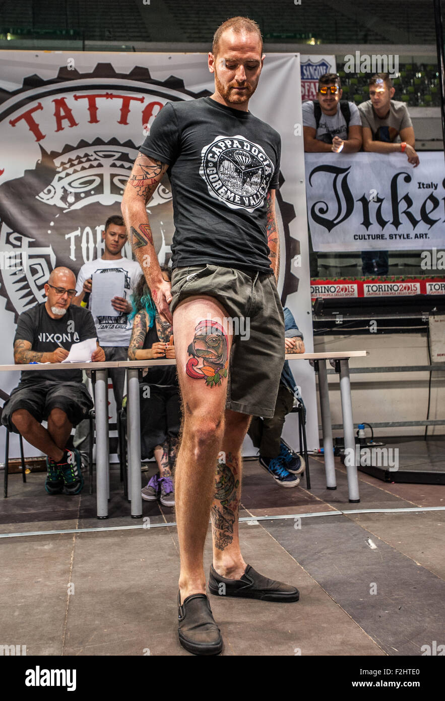 Turin Italy 19th September 2015 Italian Tattoo Artists 2015 Turin Italy 19th September 2015 Italian Tattoo Artists 2015 Competition Category Color Credit Realy Easy Star Alamy Live News Stock Photo Alamy