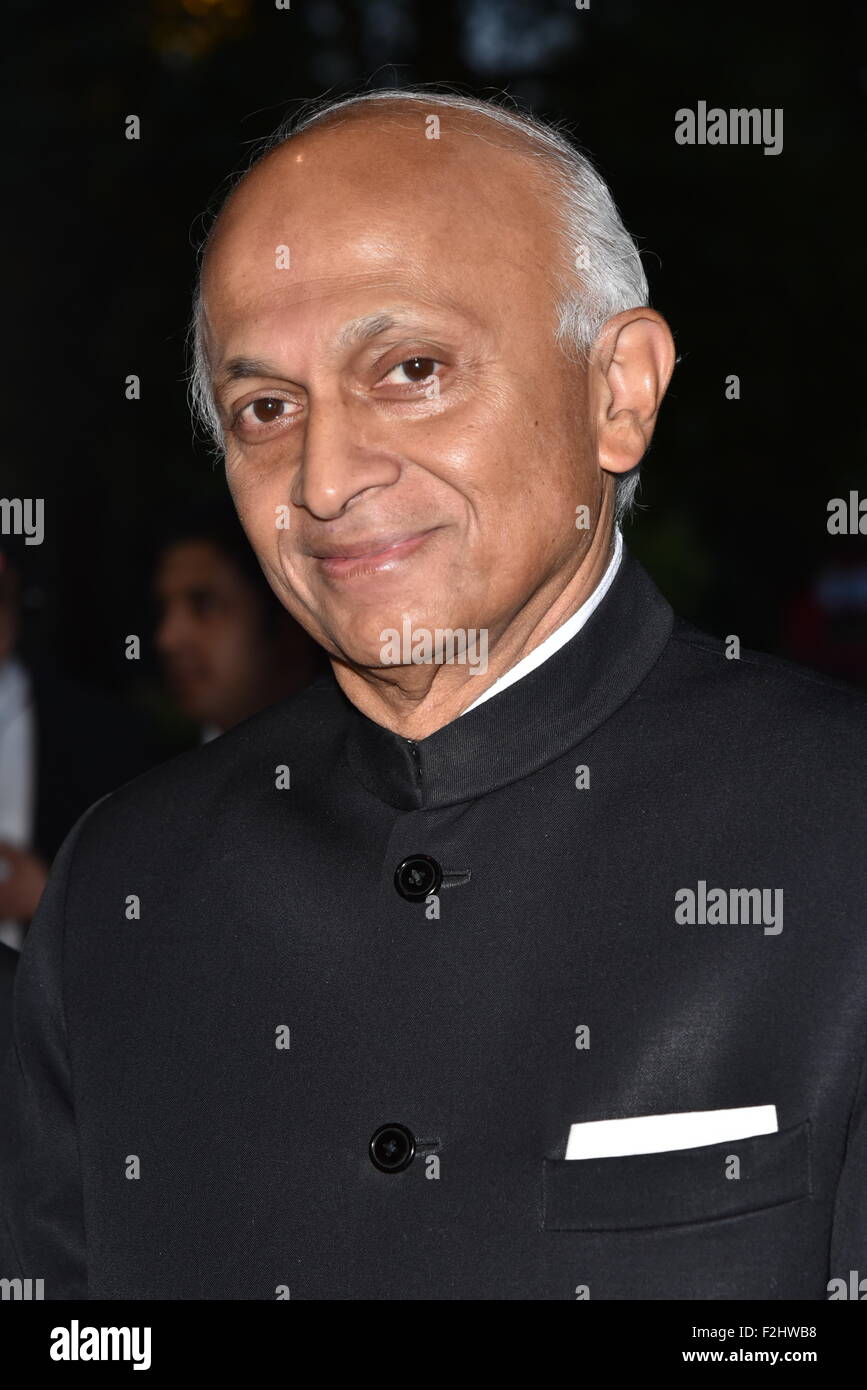 London, UK. 18th September, 2015. HE Ranjan Mathai of the Indian High Commisioner attends the The 15th Asian Achievers Awards 2015 with Grosvenor House Hotel, London. Credit:  See Li/Alamy Live News Stock Photo