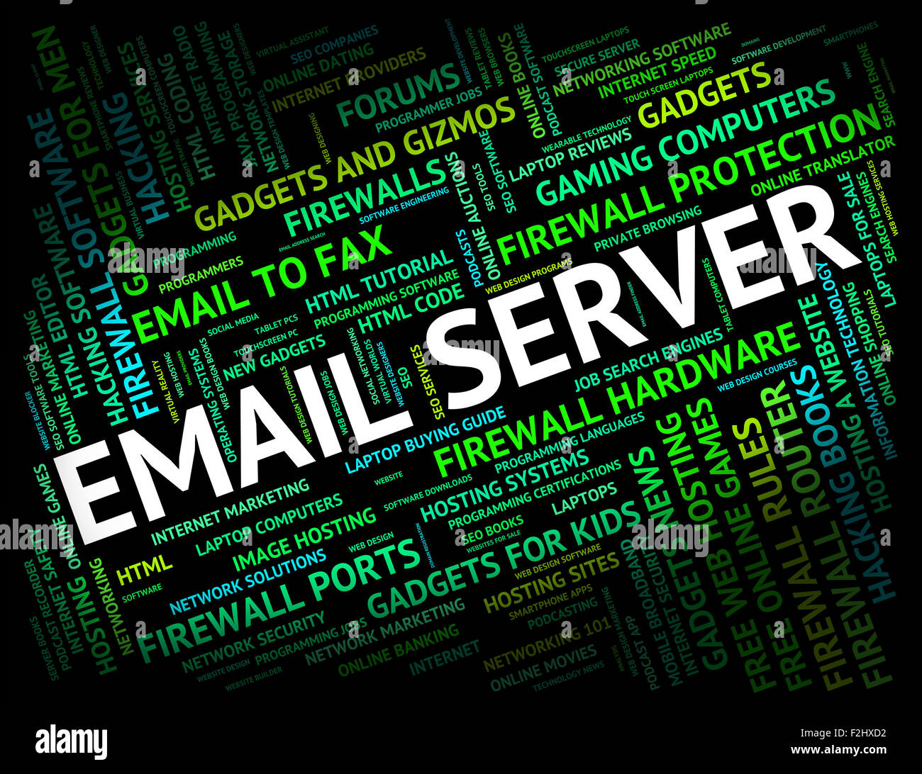 Email Server Indicating Computer Servers And Correspondence Stock Photo