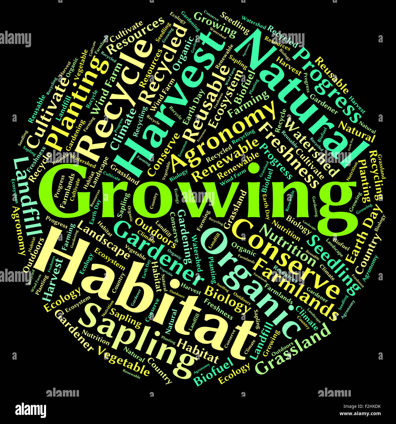 Grow words showing cultivate text hires stock photography and images
