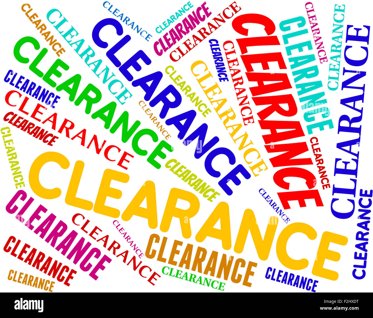 Clearance Word Showing Sale Retail And Reduction Stock Photo Alamy