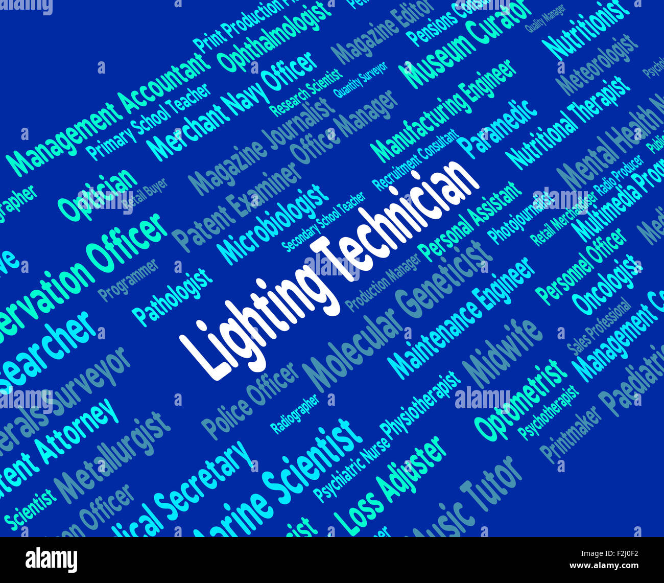 Lighting Technician Meaning Skilled Worker And Text Stock Photo Alamy