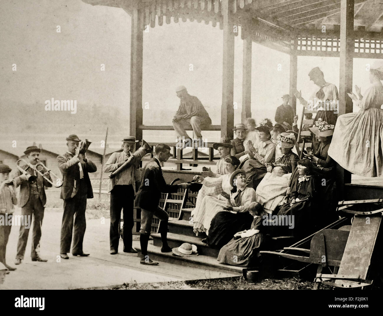 Activity at South Fork Fishing and Hunting Club before the breaking of