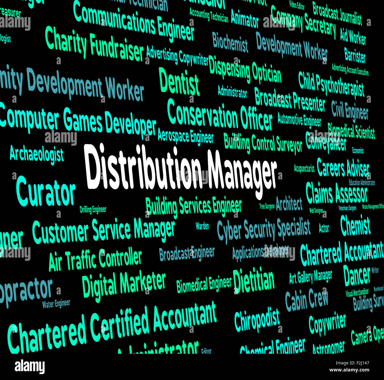 Distribution Manager Representing Supply Chain And Management Stock