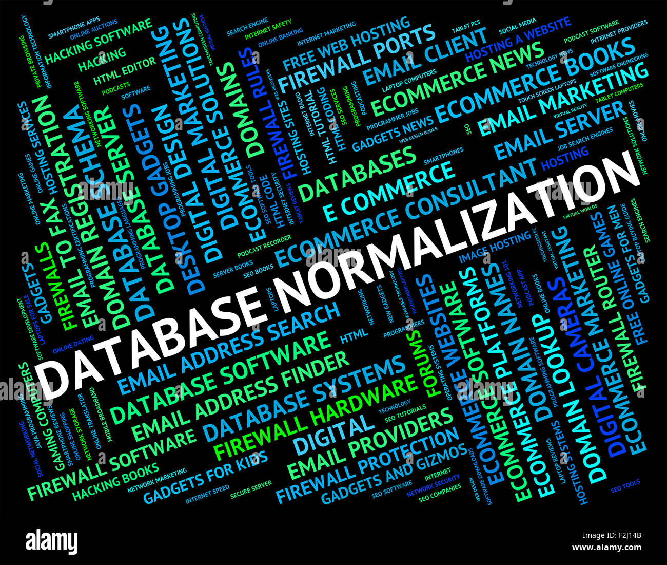 Database Normalization Meaning Computing Standard And Text Stock Photo