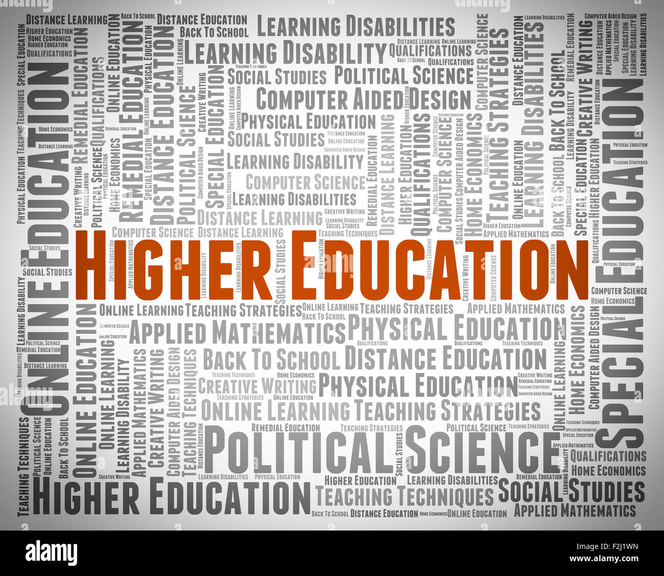 Higher Education Representing Schooling Educated And School Stock Photo