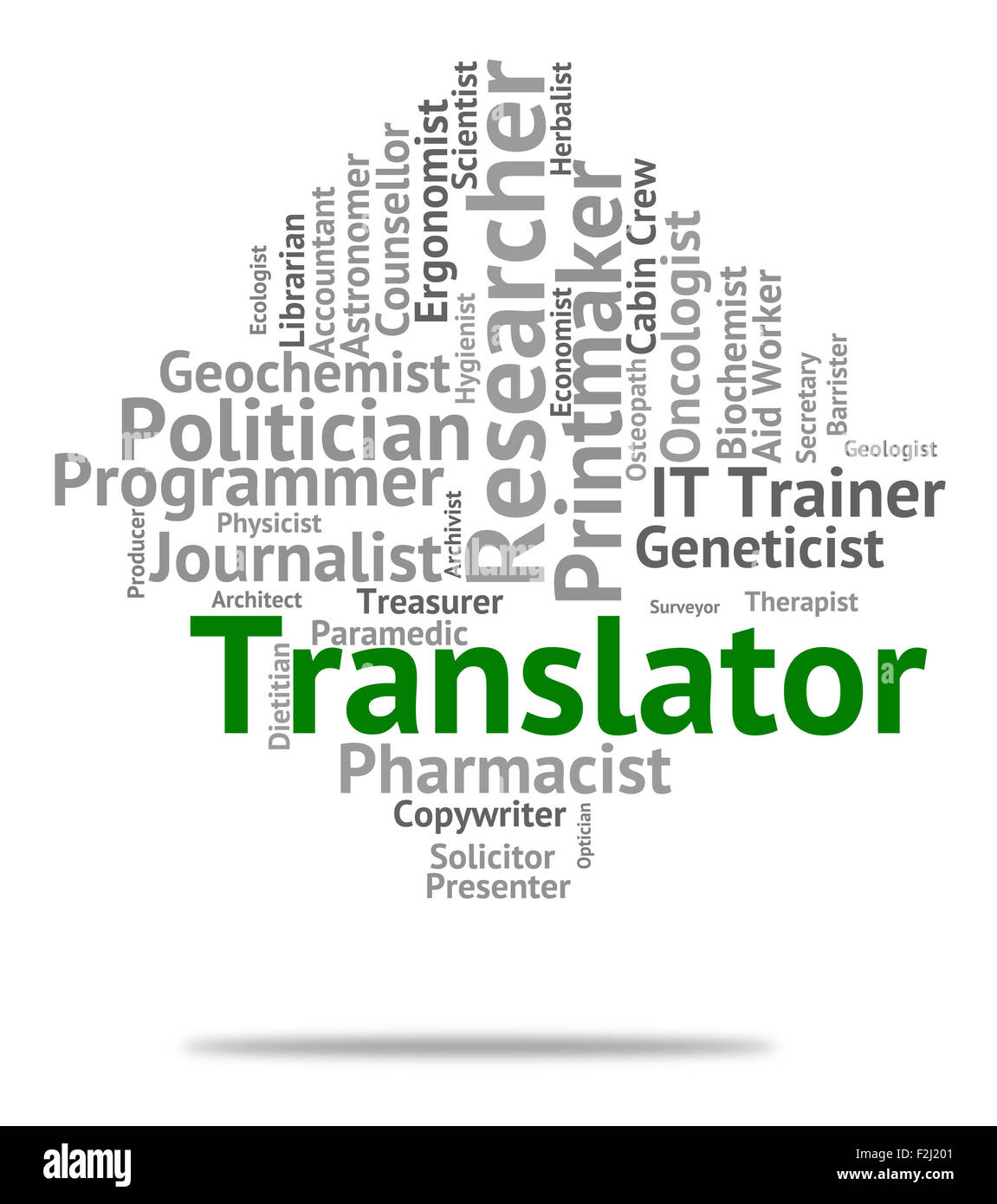 Translator Job Showing Position Translating And Transcribes Stock Photo