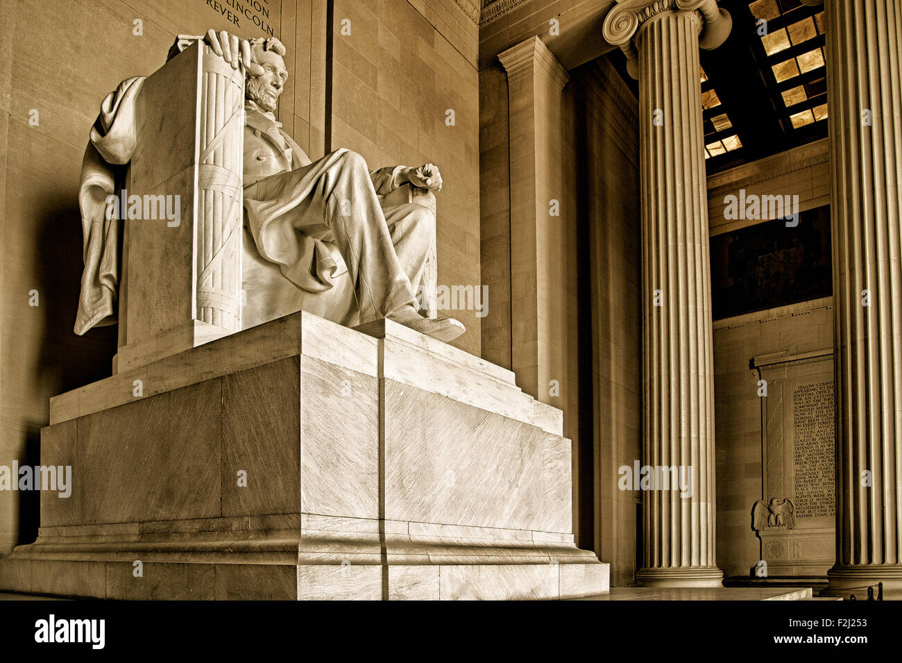 The Lincoln Memorial in Washington, DC. Stock Photo
