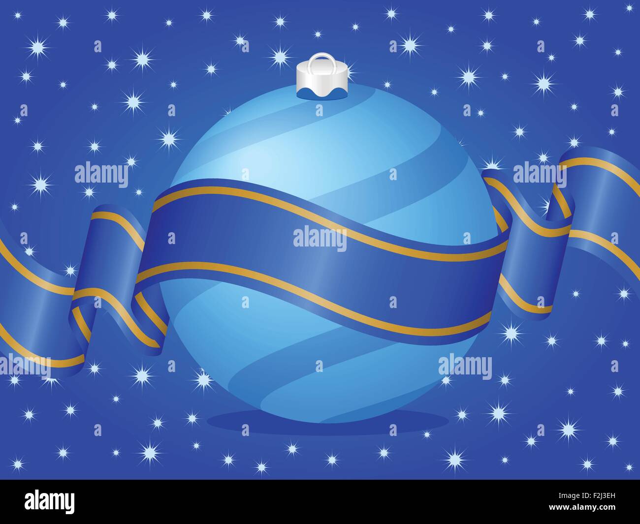 Christmas ball and ribbon background. Vector illustration Stock Vector ...