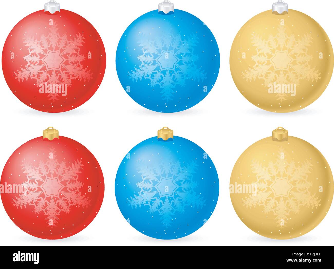 Set christmas balls on a white background. Vector illustration Stock ...