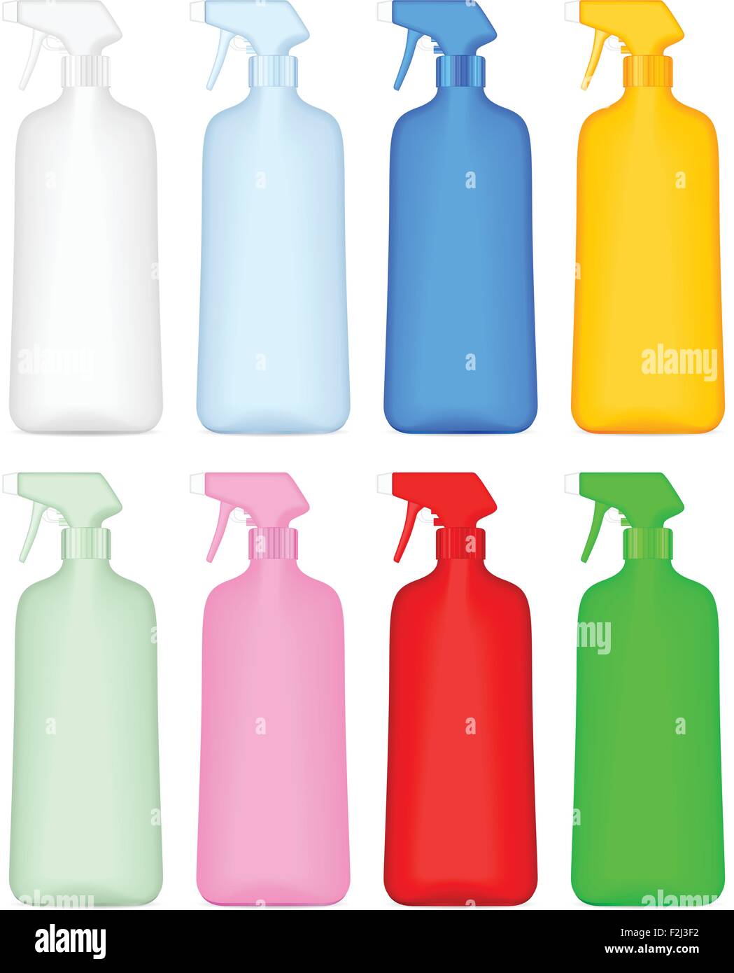 Cleaning spray bottle set on a white background. Vector illustration ...