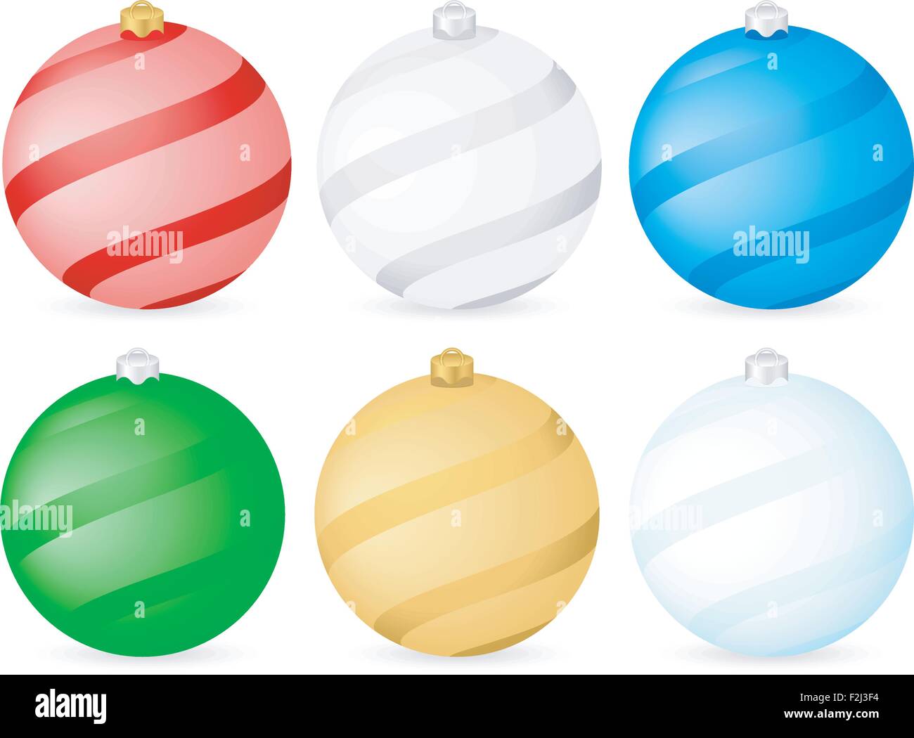 Set christmas balls on a white background. Vector illustration Stock ...
