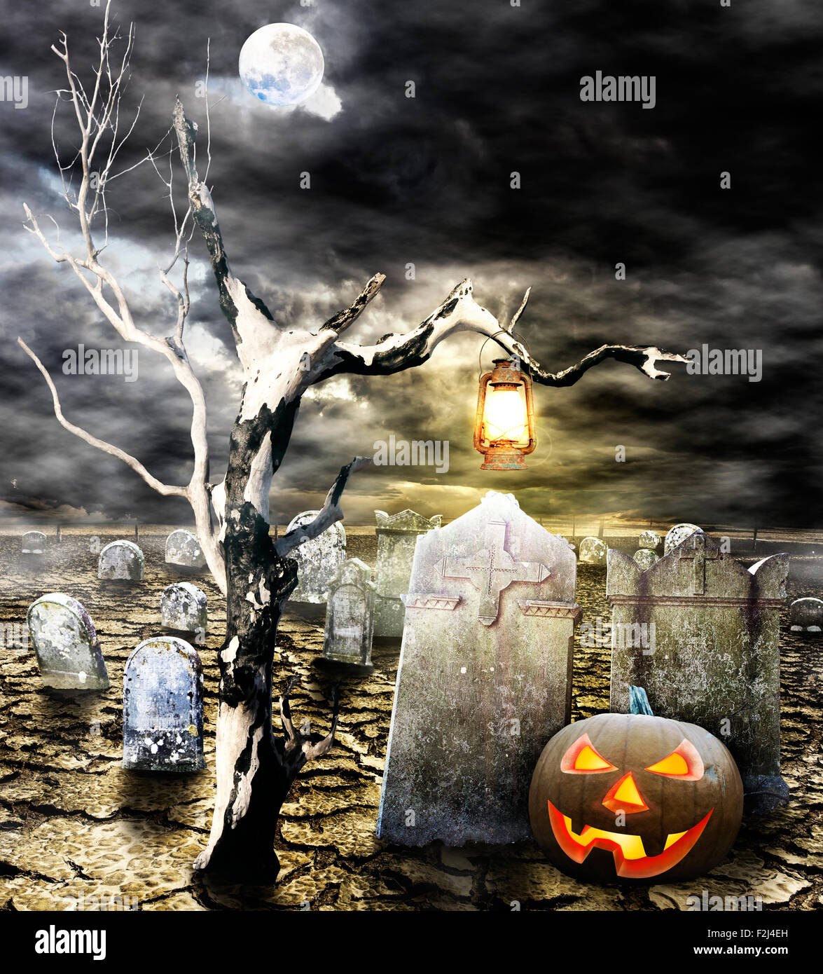 Jack o lantern graveyard hi-res stock photography and images - Alamy