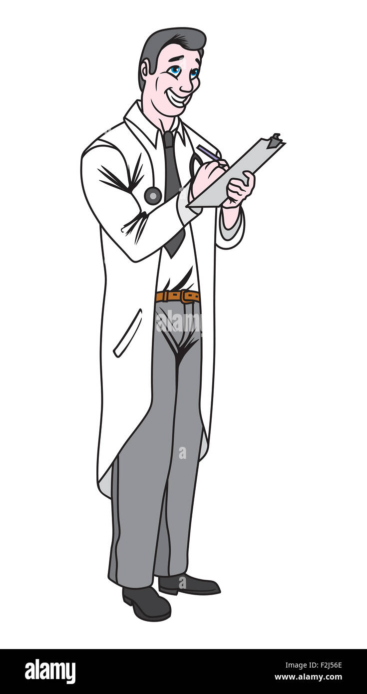 Vector illustrations of the doctor Stock Photo - Alamy