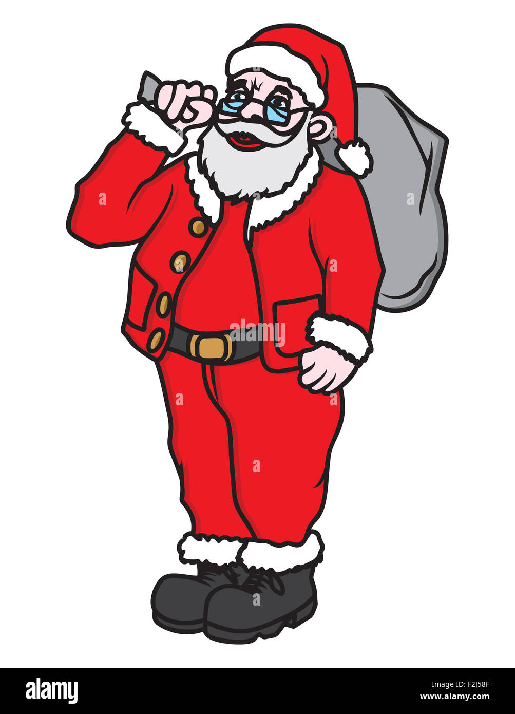 Vector illustrations of the Santa claus Stock Photo - Alamy