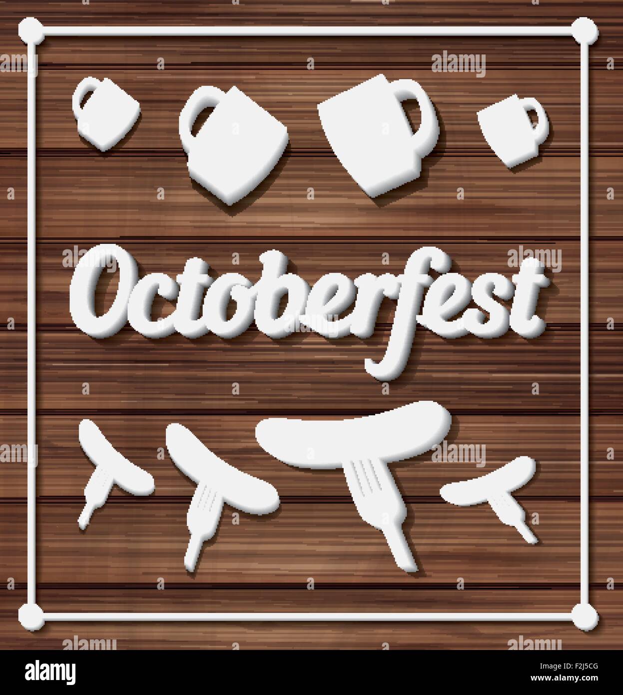 Oktoberfest festival typography background. Vector illustration on ...