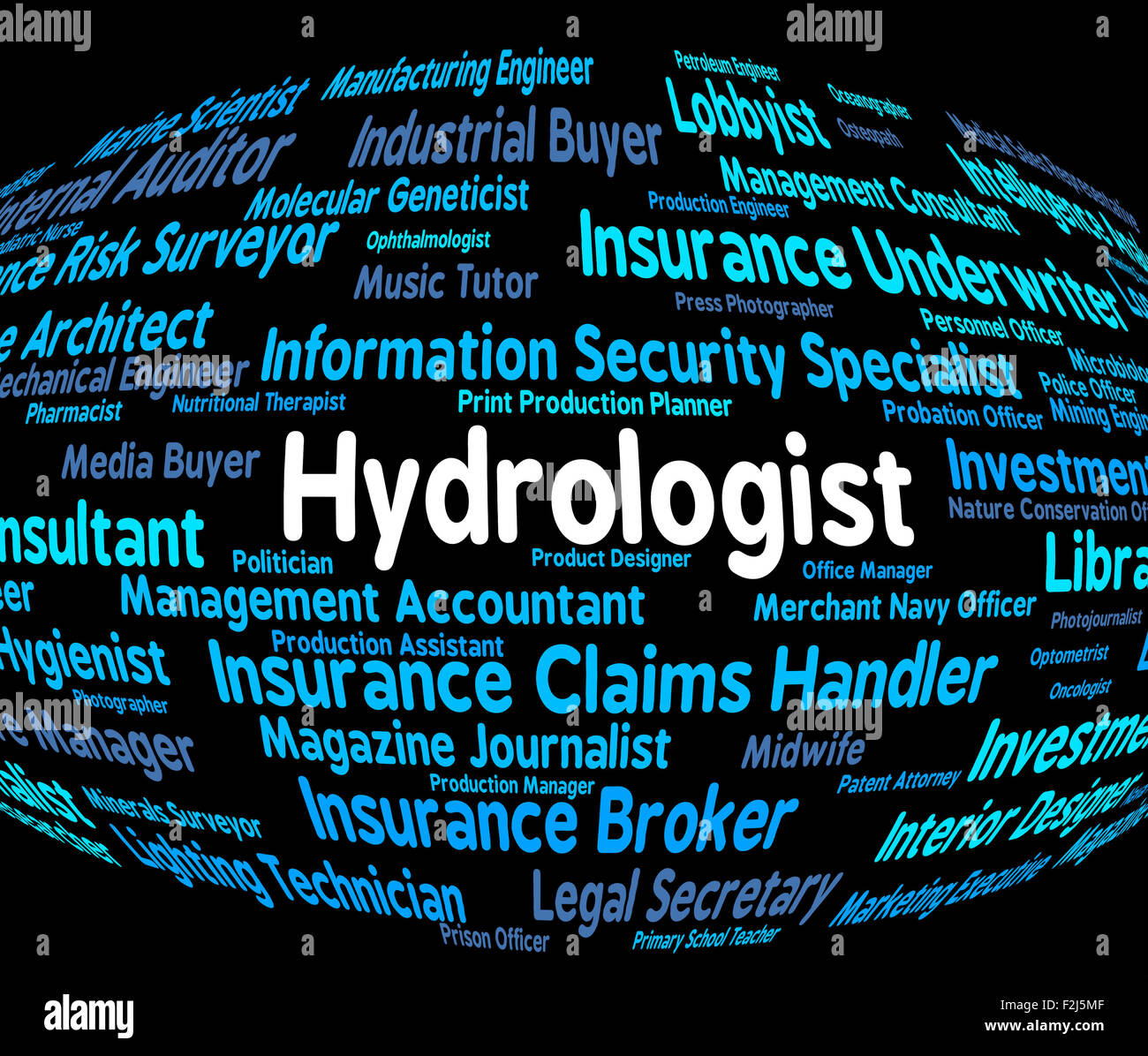 Hydrologist Job Showing Hiring Hydrodynamics And Word Stock Photo