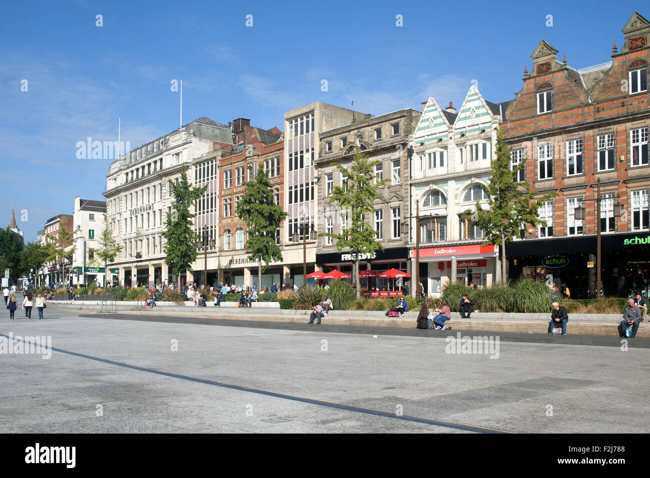 Nottingham Old Market Square Stock Photo - Alamy