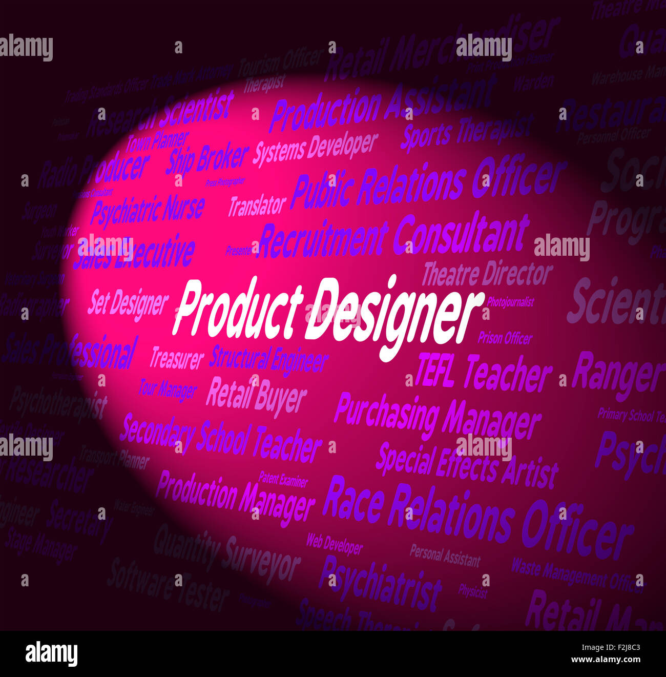Product Designer Meaning Occupation Text And Products Stock Photo Alamy