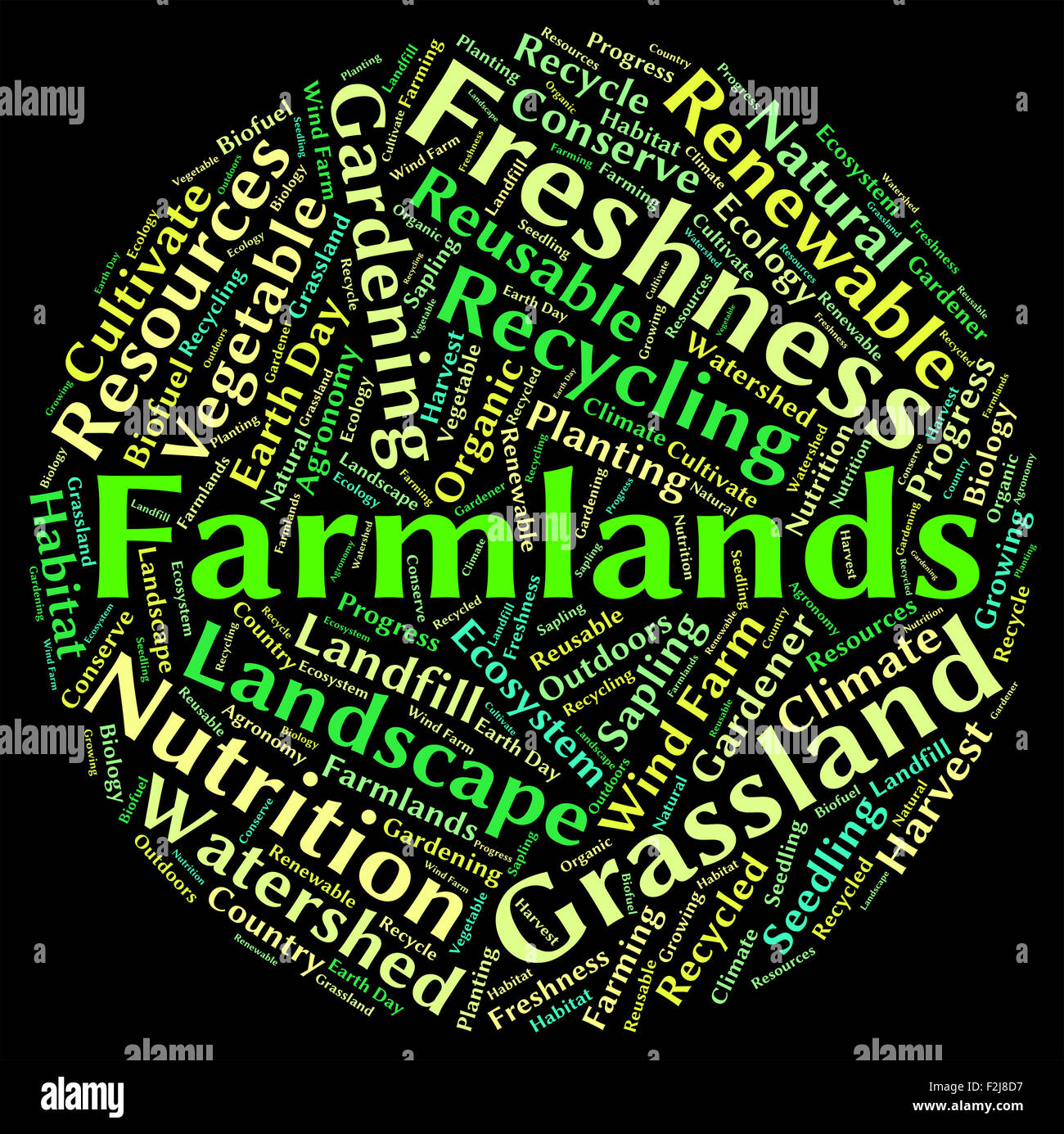 Farmlands Word Showing Farms Agriculture And Words Stock Photo Alamy