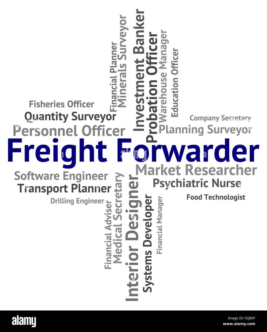 Freight Forwarder Indicating Cargo Occupations And Jobs Stock Photo Alamy