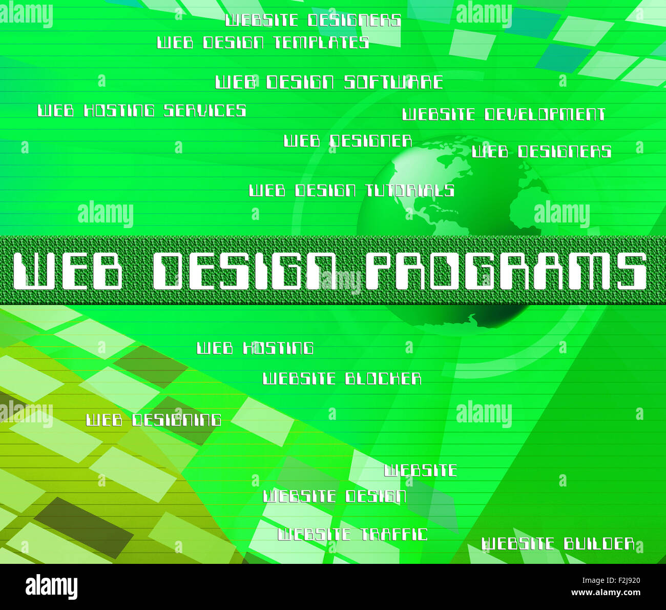 Web Design Programs Representing Software Development And Designing ...