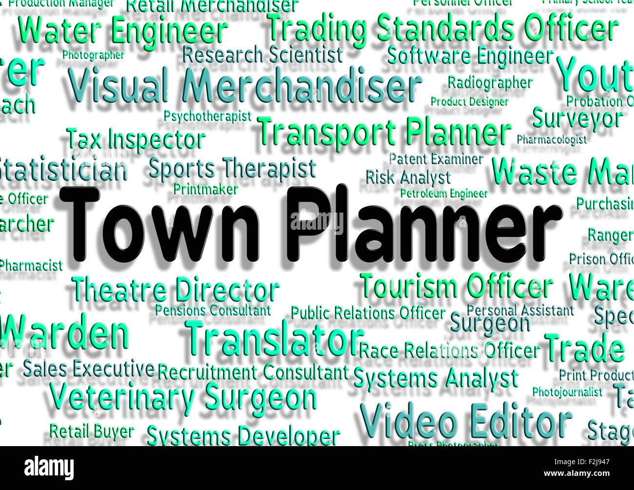 Town Planner Meaning City Settlement And Borough Stock Photo