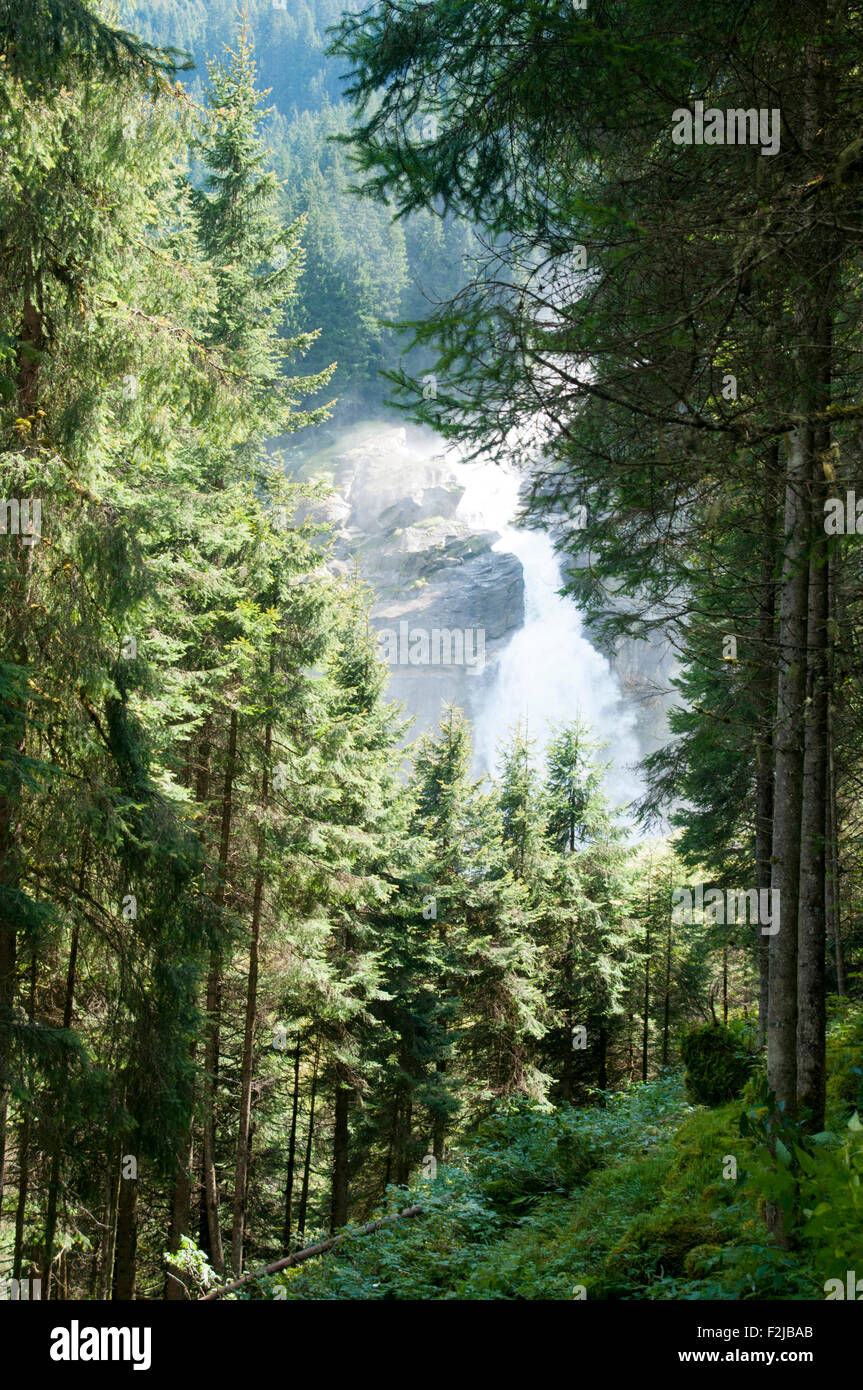 Krimml Waterfalls, the hohe tauern National Park, Salzburgerland, Tyrol, Austria Stock Photo