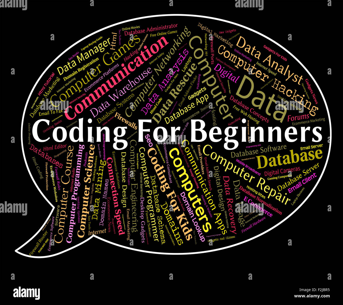 Coding For Beginners Meaning New Boy And Pupil Stock Photo - Alamy