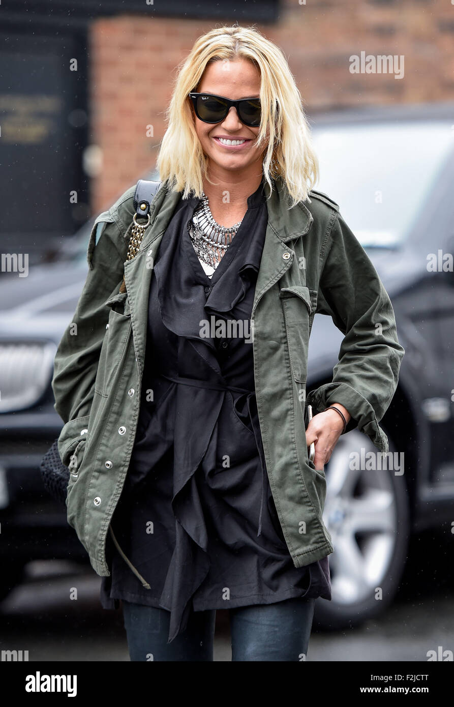 Sarah Harding arrives at Signal Radio during her UK radio tour to ...