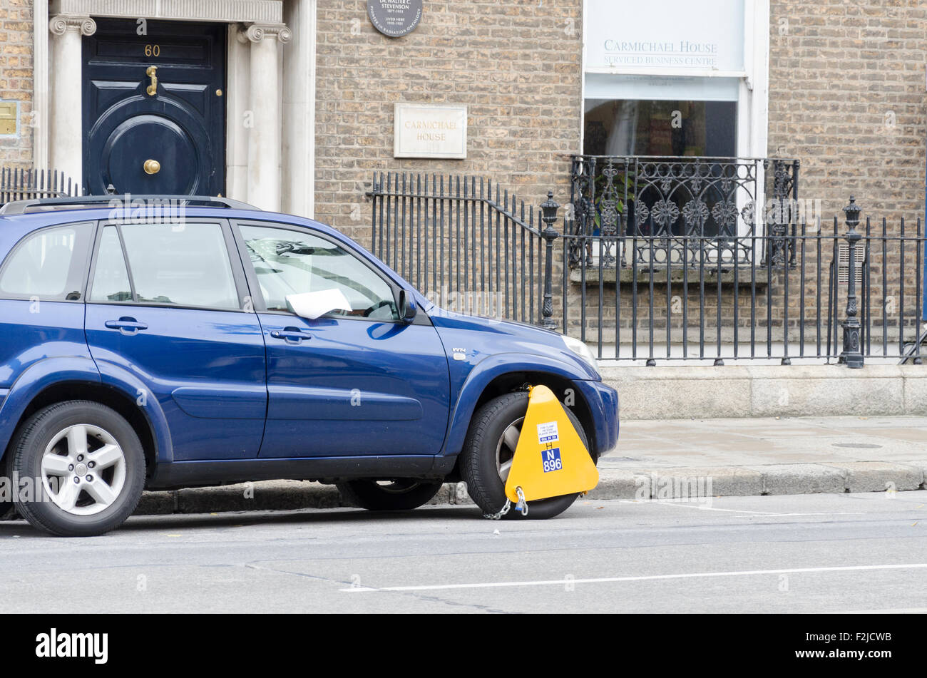 Car clamped in Dublin, Ireland Stock Photo Alamy