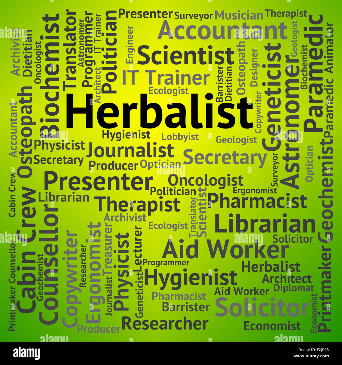 Herbalist Job Indicating Occupation Position And Career Stock Photo Alamy